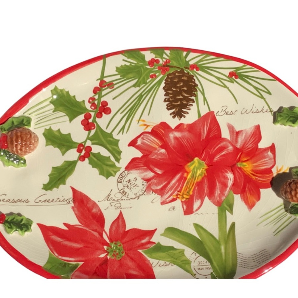 NWT Christmas Platter by Hobby Lobby 2013